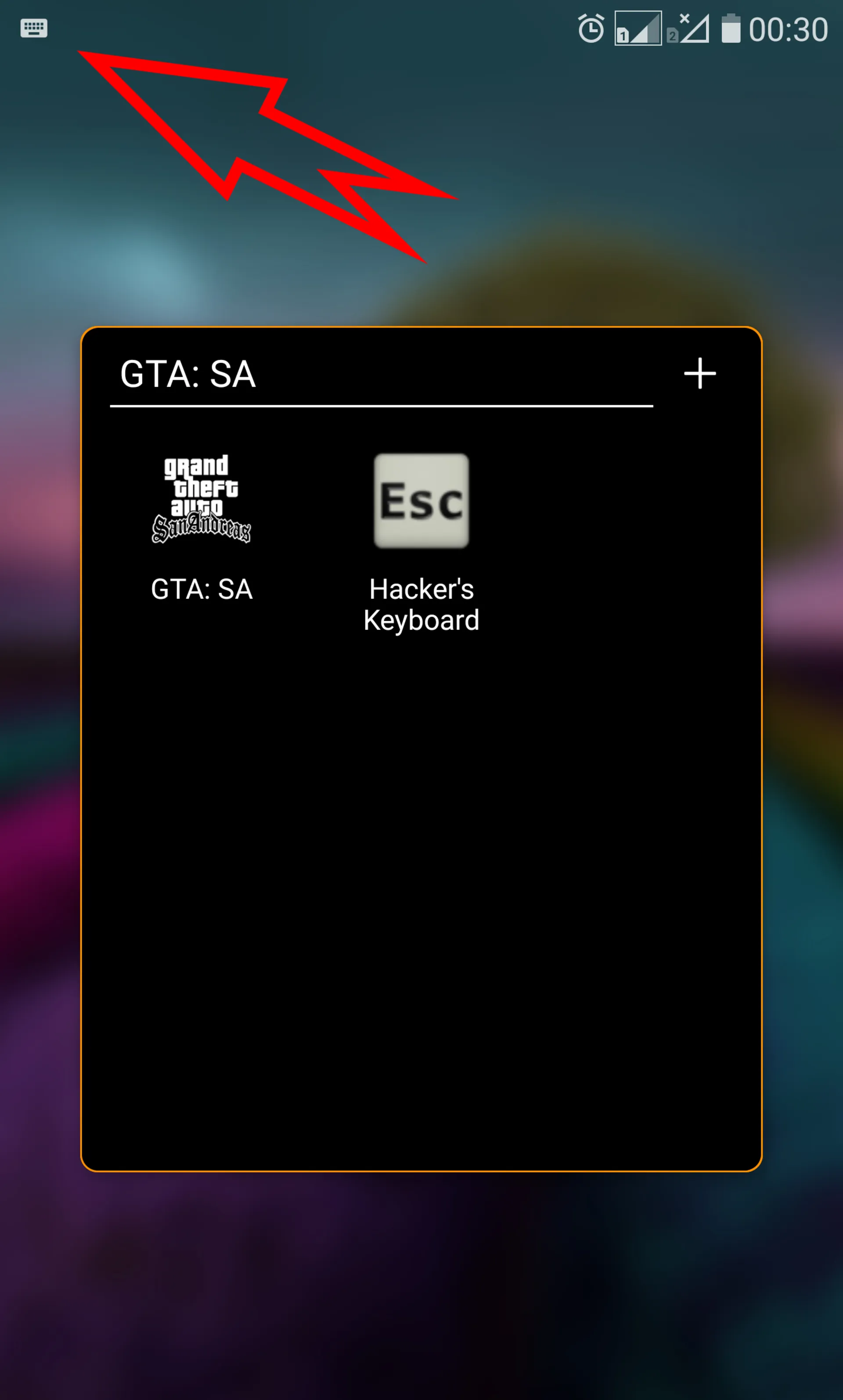 فعال‌سازی نوتیفیکیشن در برنامه Hacker's Keyboard