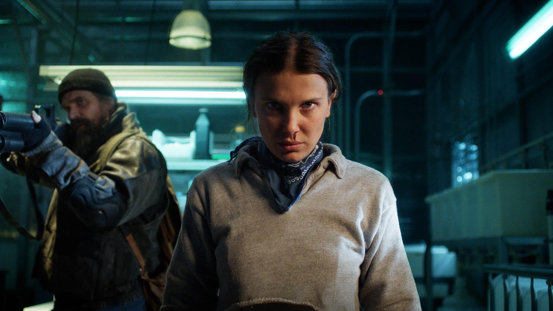 میلی بابی براون و دیوید هاربر در سریال Stranger Things 5