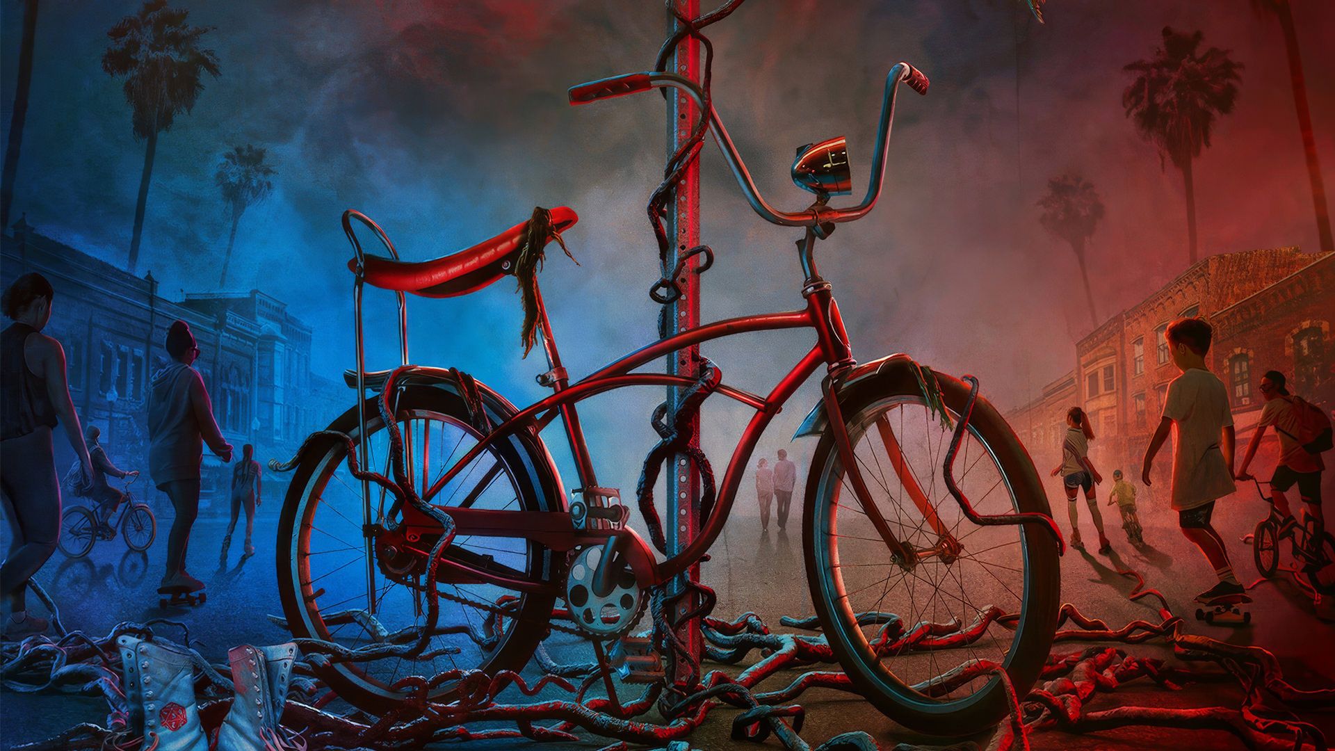 دوچرخه در محیط وهم‌آلود سریال چیزهای عجیب