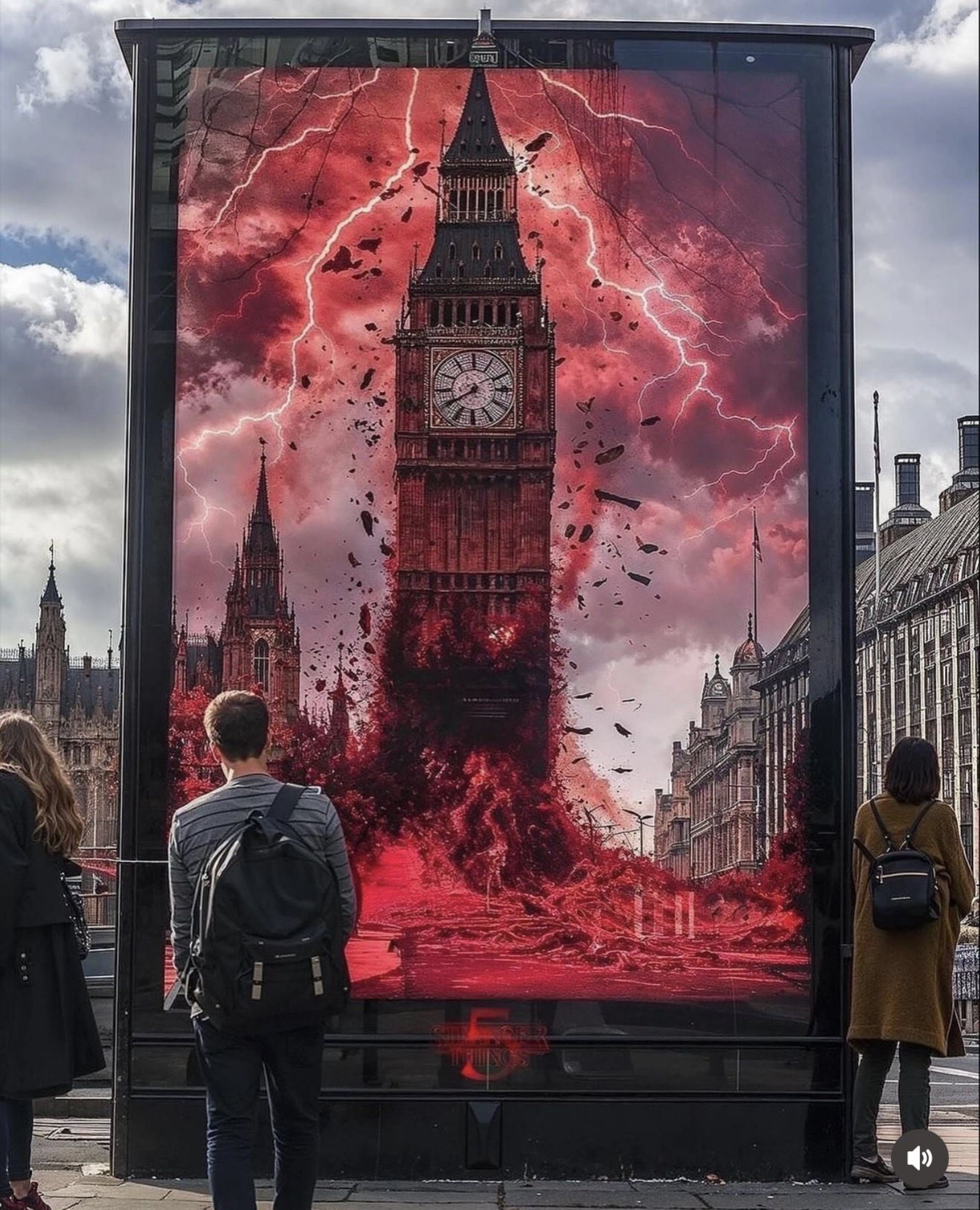 تبلیغات محیطی سریال چیزهای عجیب