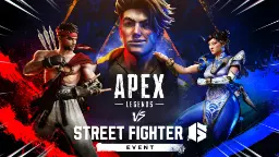 شخصیت‌های بازی استریت فایتر (Street Fighter) در کنار شخصیت‌های اپکس لجندز (Apex Legends)