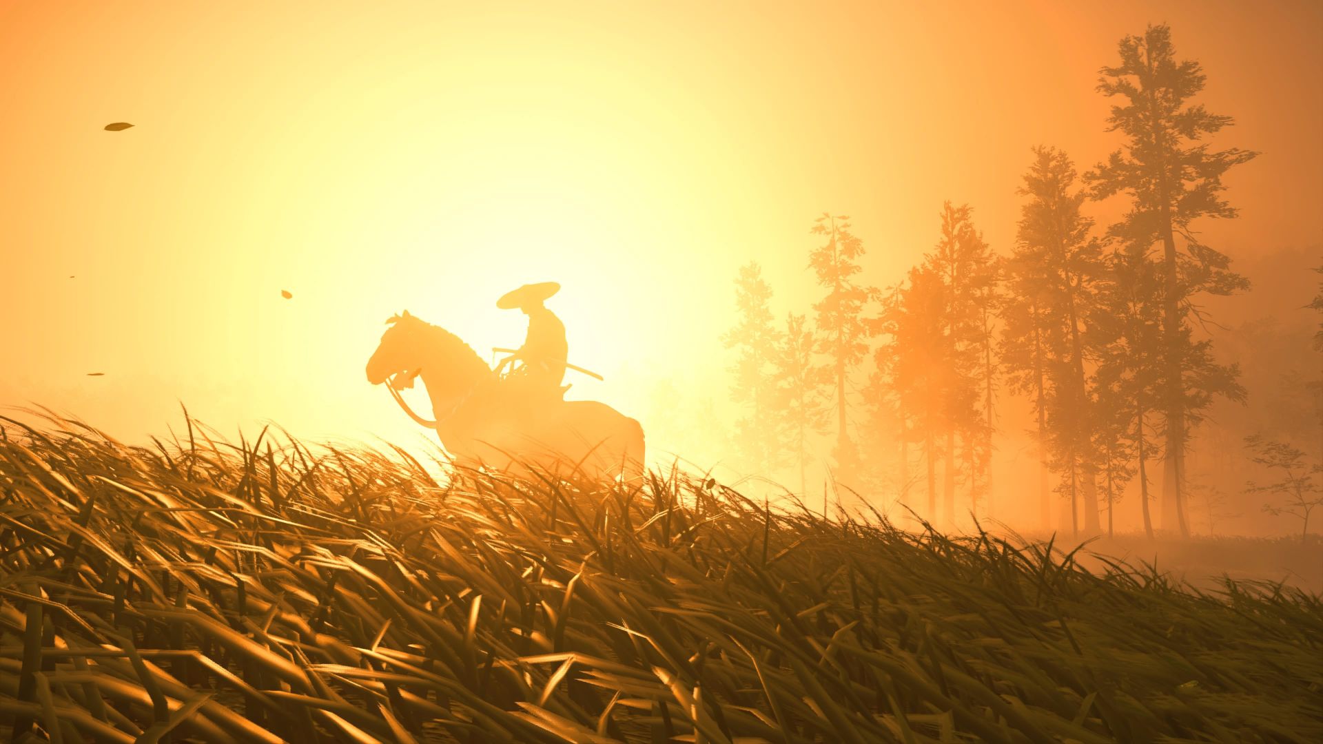 اسب‌سواری در چمن‌زارهای بازی Ghost of Tsushima