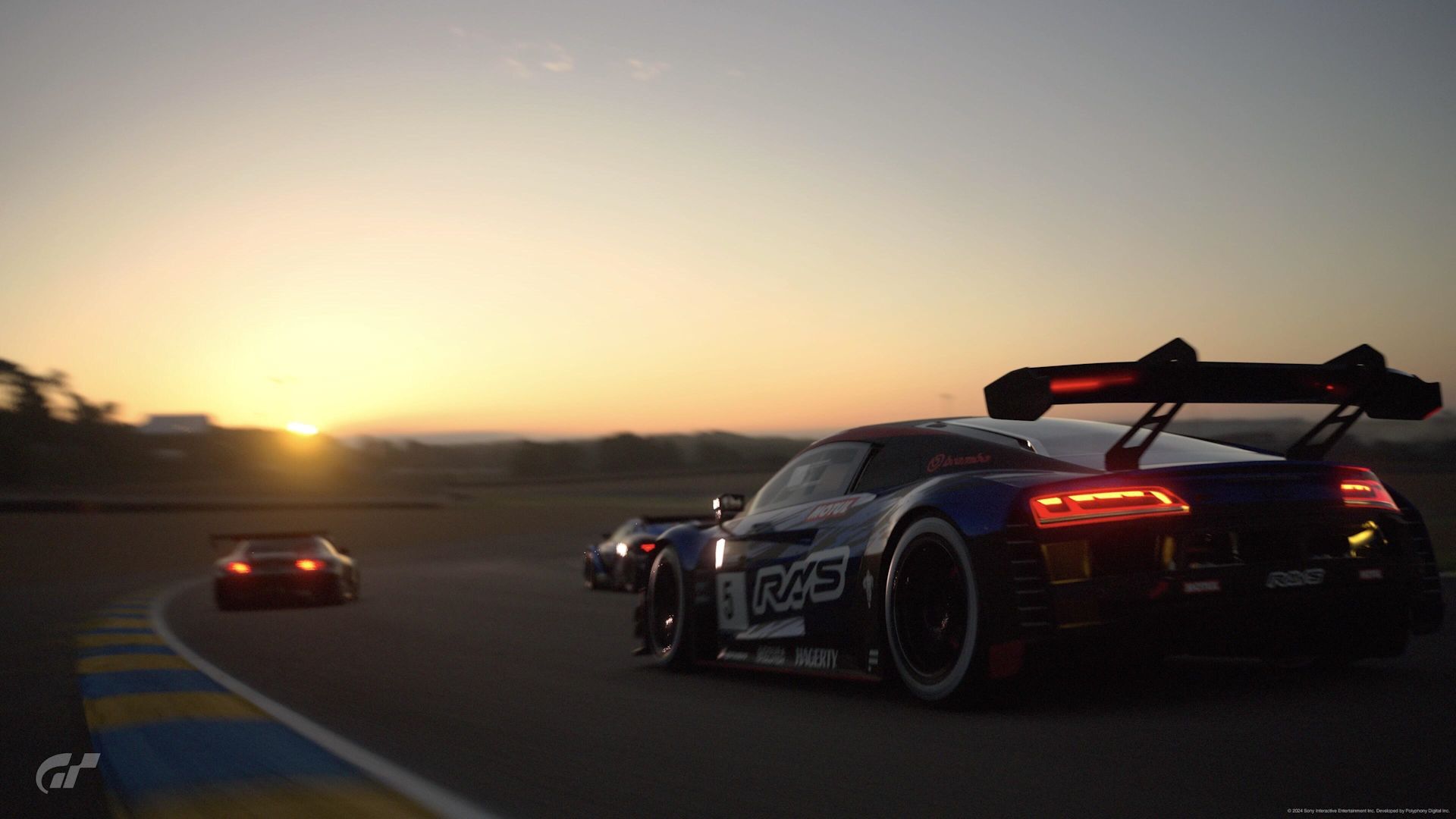 غروب زیبای خورشید در بازی Gran Turismo 7