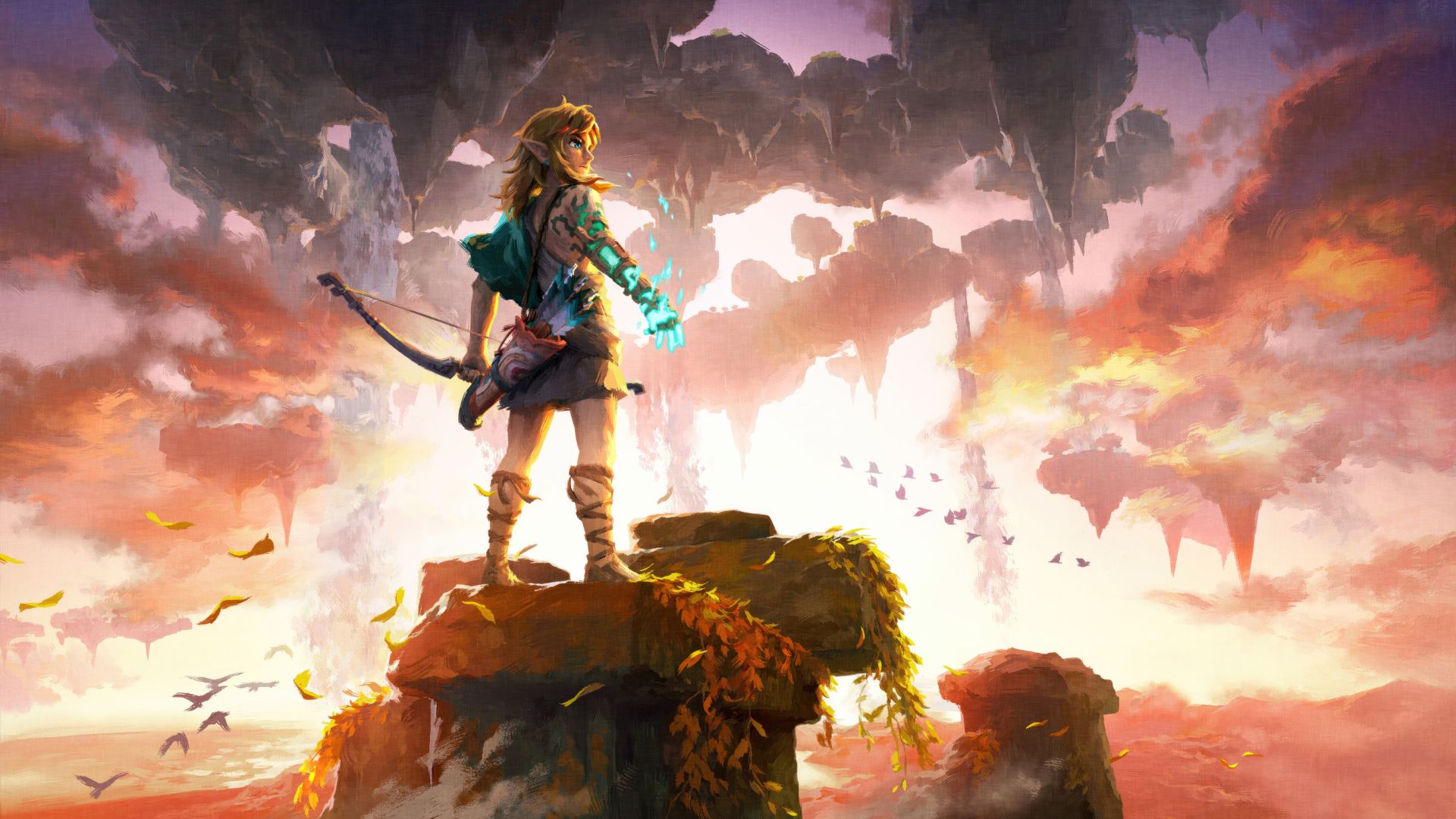 لحظه غروب خورشید در بازی The Legend of Zelda: Tears of the Kingdom