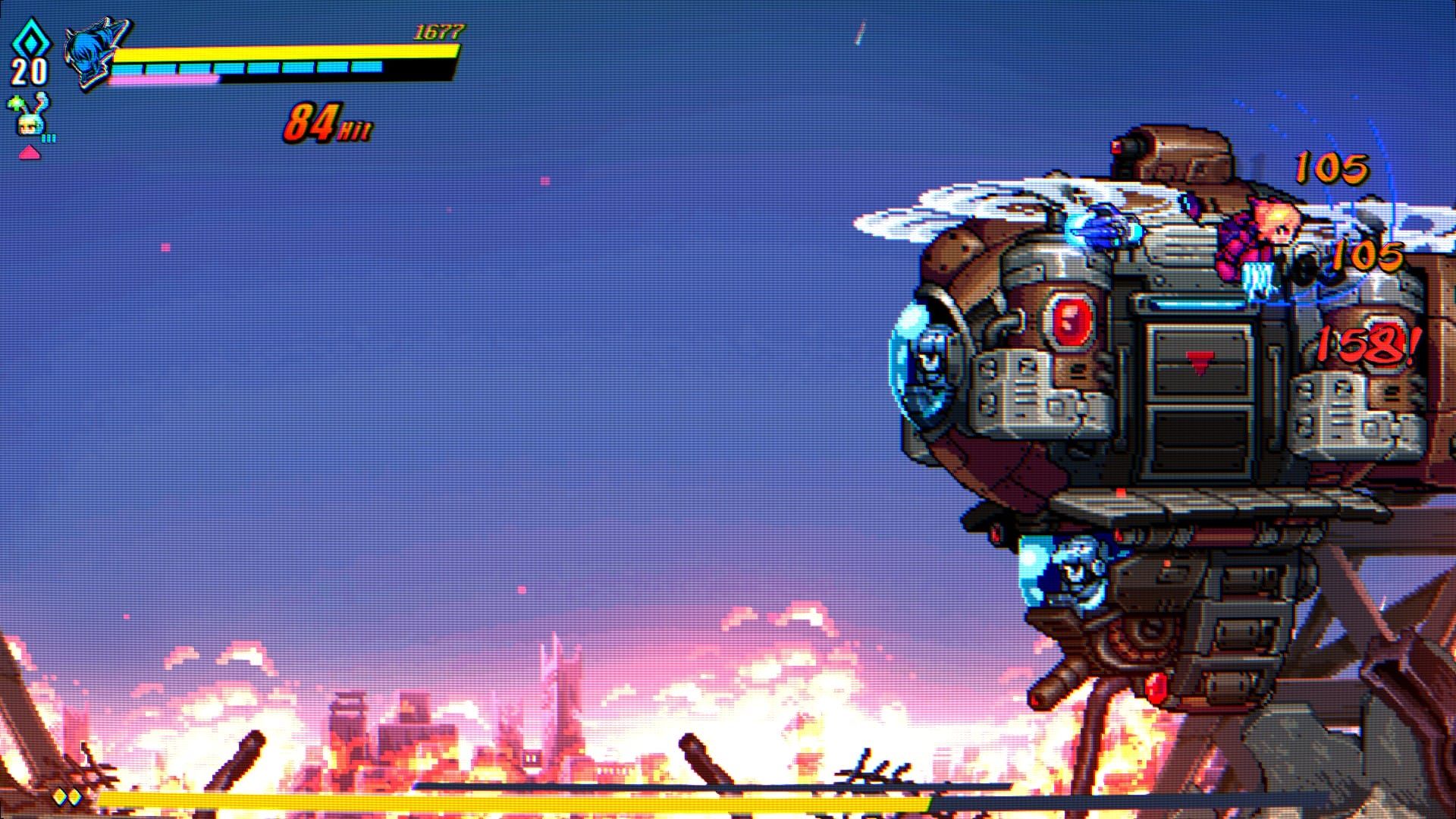 مبارزه با باس در بازی Super Alloy Crush