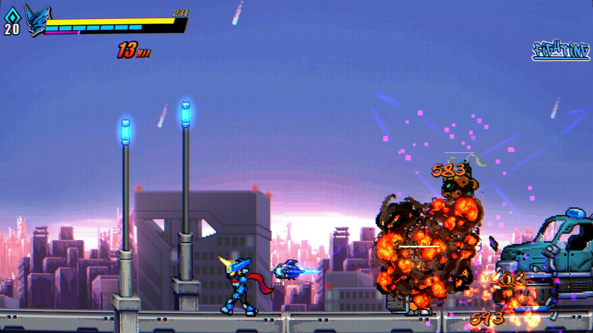 انفجار شکل گرفته در سطح بازی Super Alloy Crush