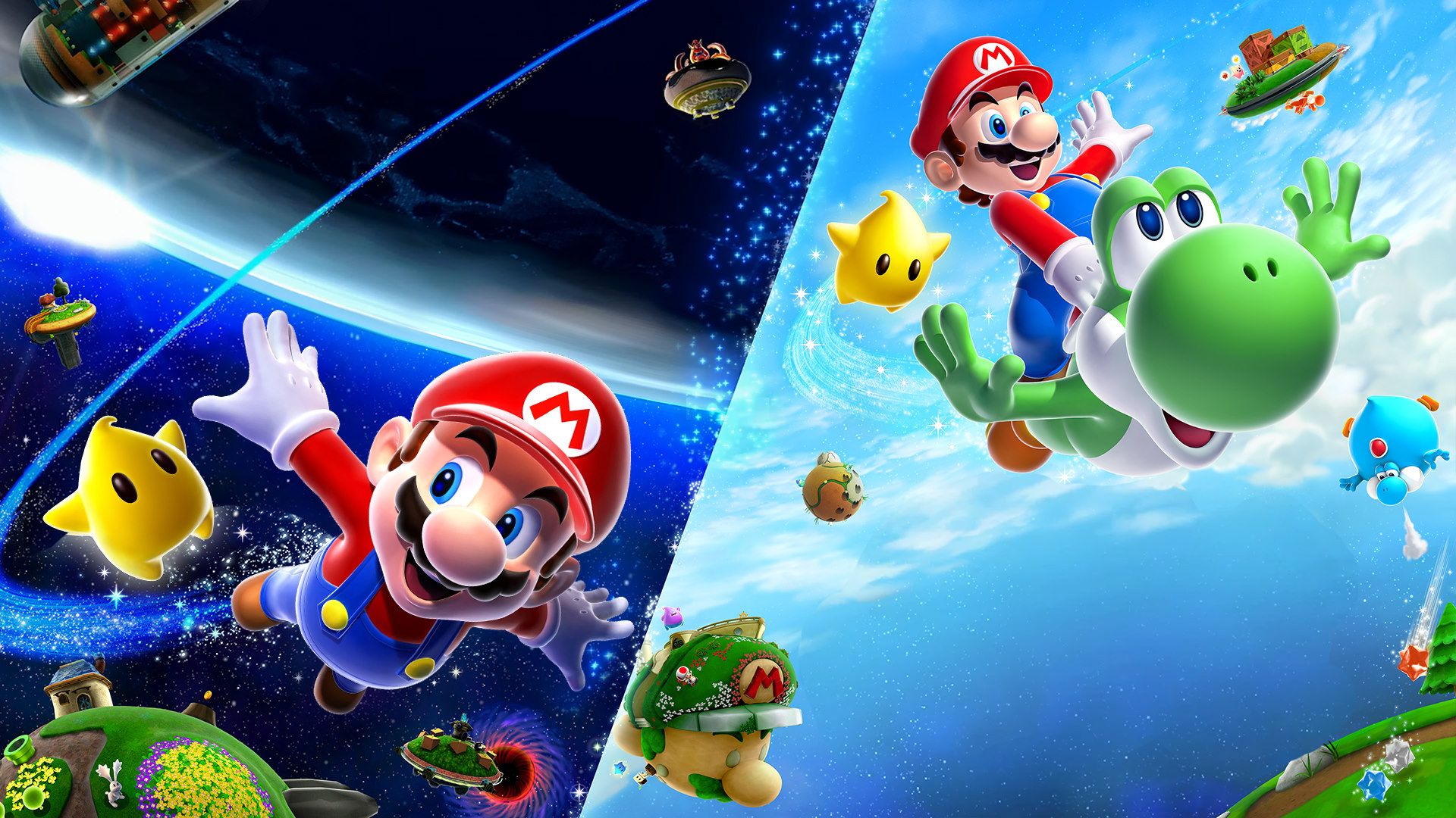 پوستر (کاور) بازی Super Mario Galaxy + Super Mario Galaxy 2