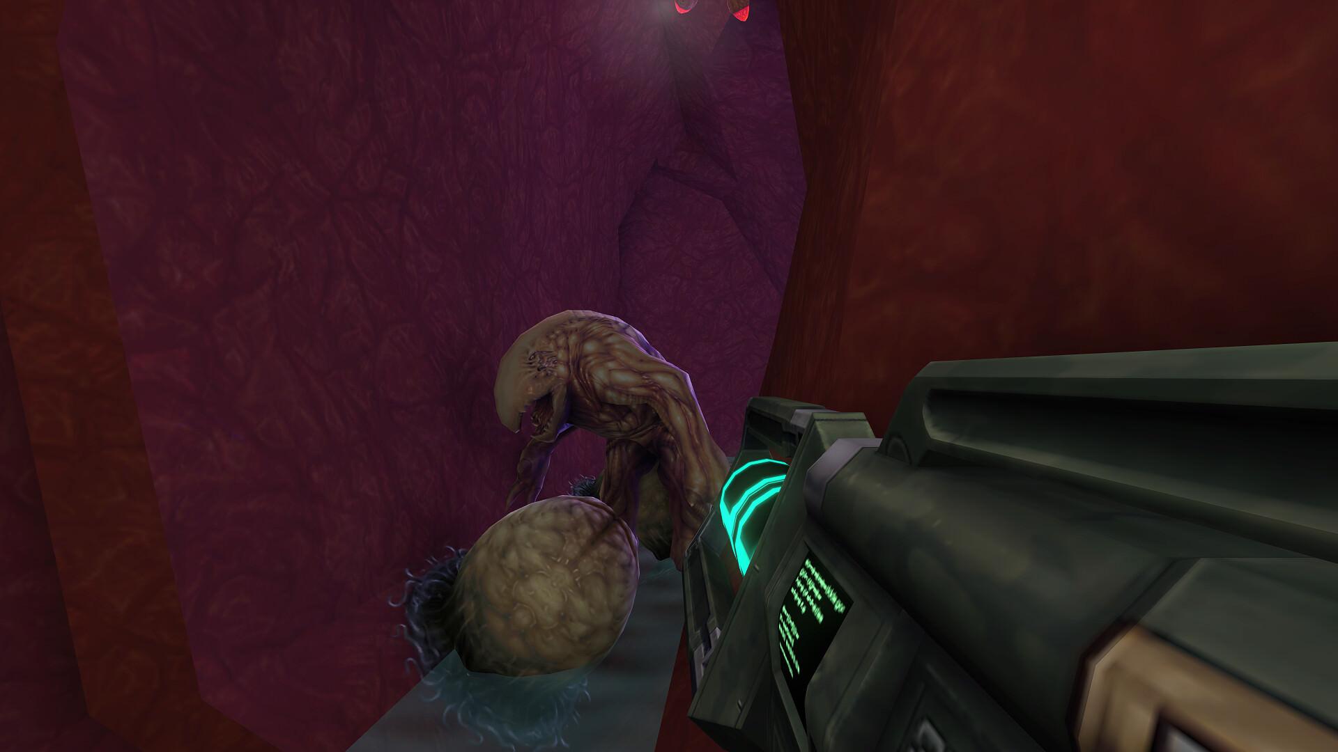 رویارویی با دشمنی عجیب در بازی System Shock 2: 25th Anniversary Remaster