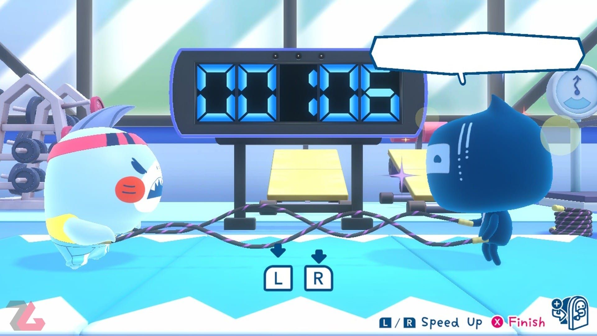 مینی‌گیم ورزش در بازی Tamagotchi Plaza