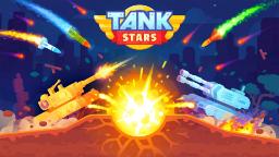 دوئل تانک‌های زرد و آبی در بازی موبایل Tank Stars