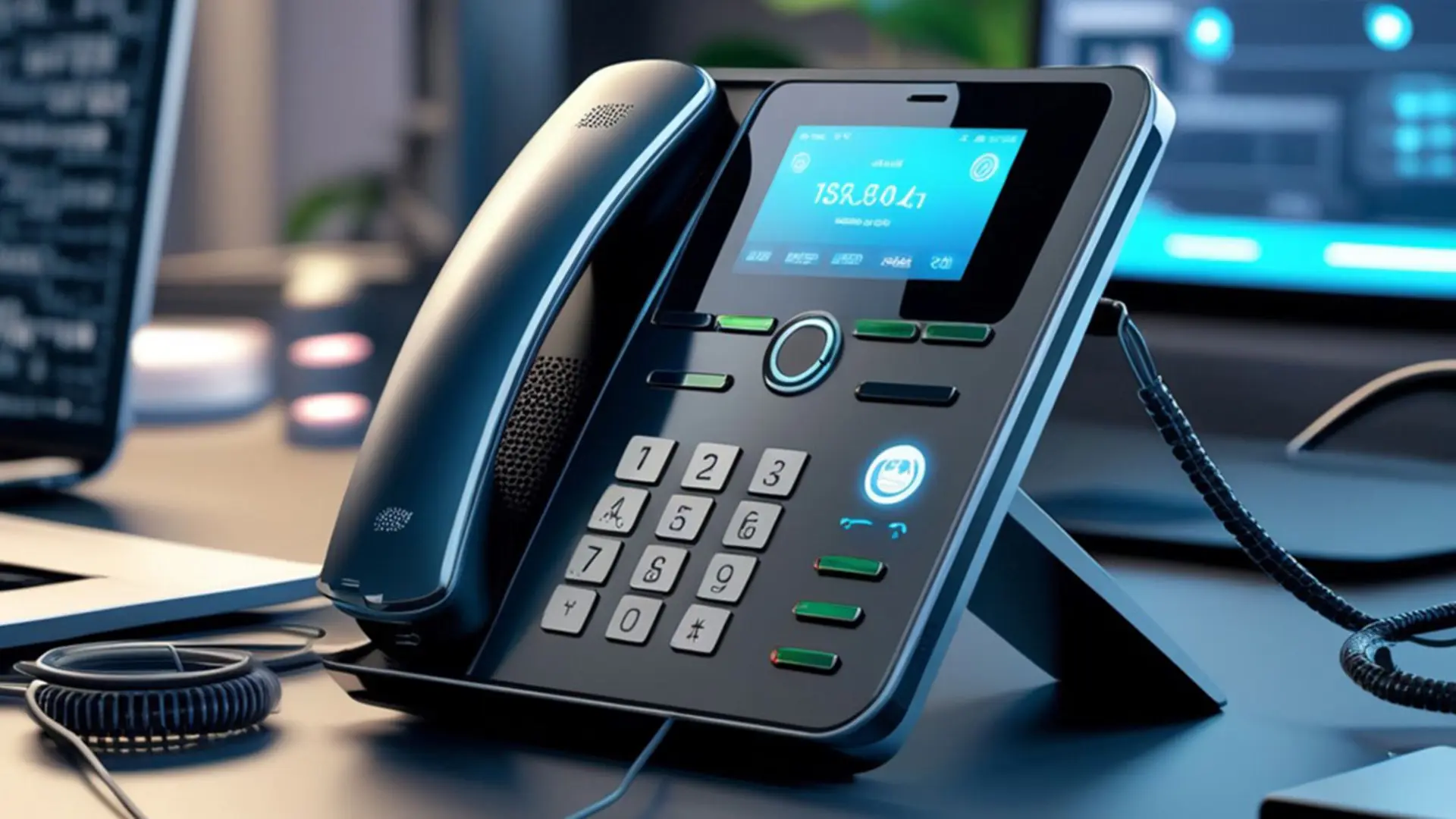 تلفن ثابت روی میز