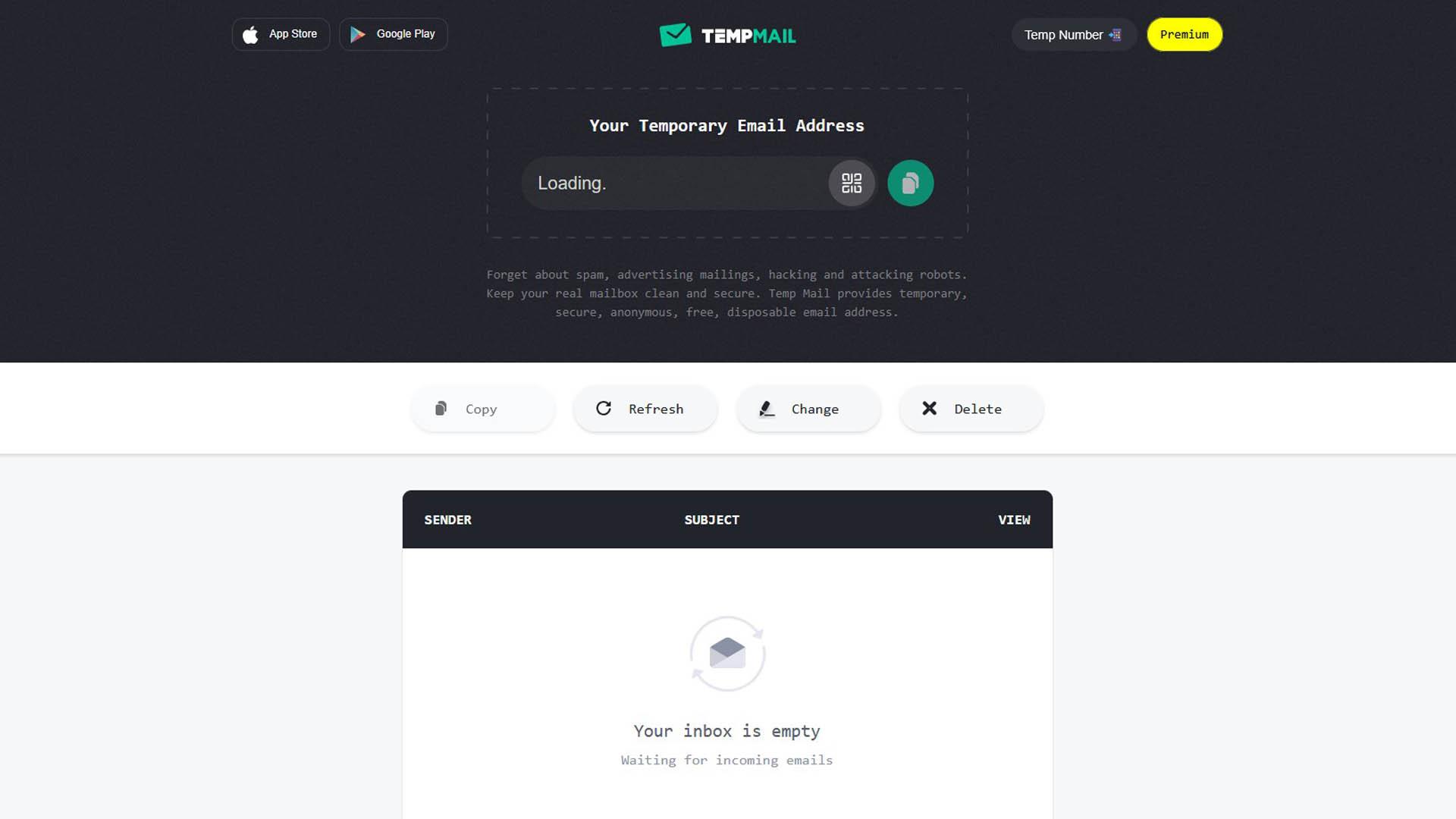 سرویس ایمیل یک‌بار مصرف Temp-Mail
