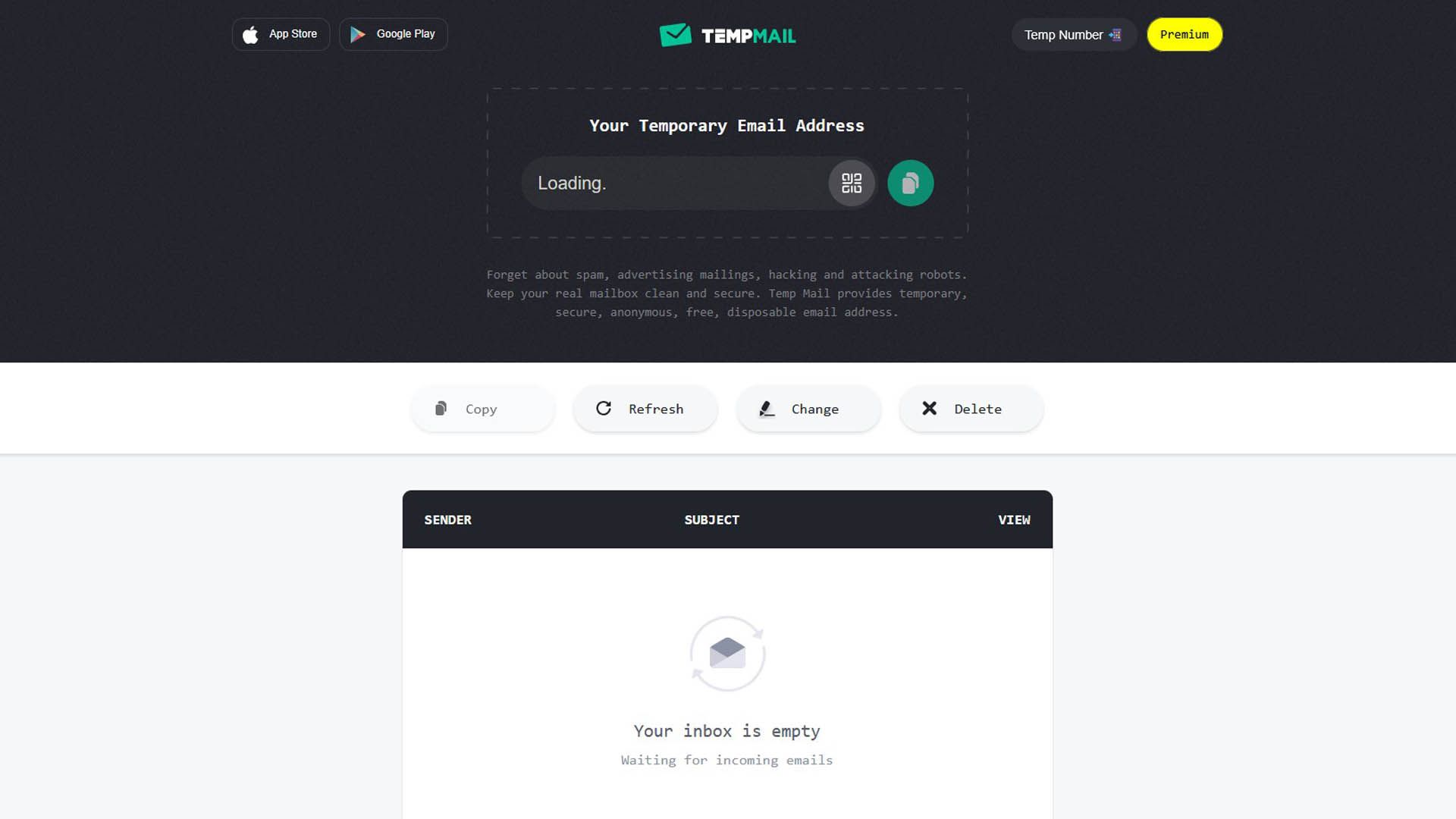 سرویس ایمیل یک‌بار مصرف Temp-Mail