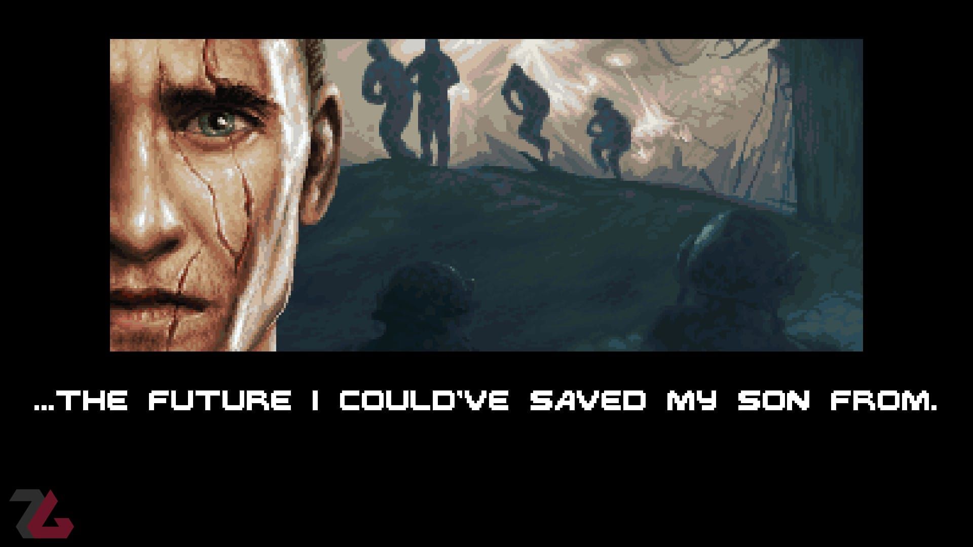 یکی از کات‌سین‌های ابتدایی بازی Terminator 2D No Fate