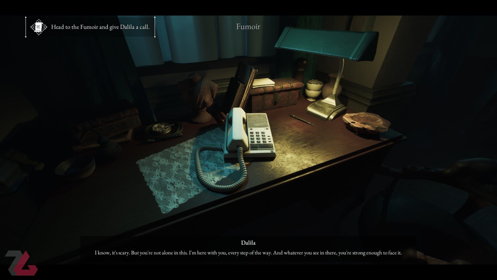 تماس گابریلیه با دالیلا در نسخه دموی بازی The Alighieri Circle Dante's Bloodline