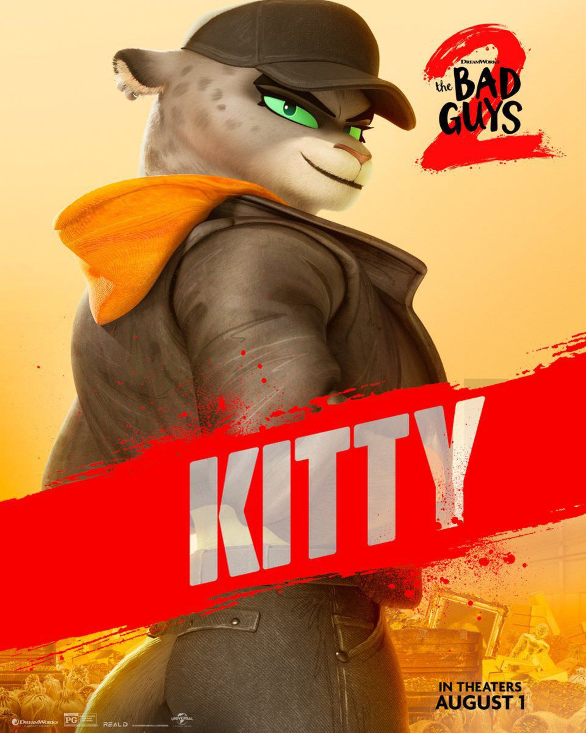 پوستر شخصیت کیتی در انیمیشن The Bad Guys 2