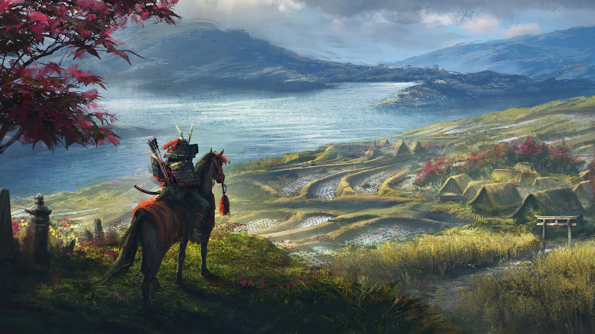 جهان وسیع، سرسبز و زیبای بازی Ghost of Tsushima