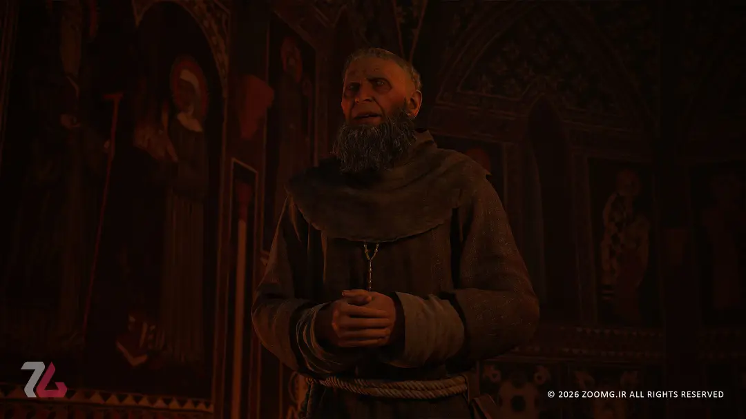 مردی با ریش بلند در محیطی تاریک از بازی The Blood of Dawnwalker