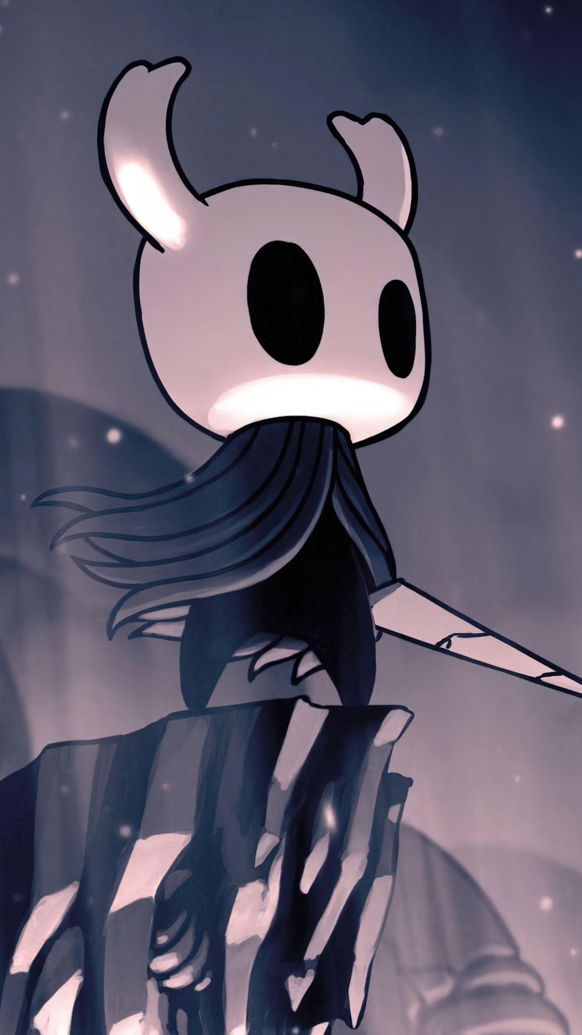 The Knight (شوالیه) بر لبه پرتگاه در بازی Hollow Knight