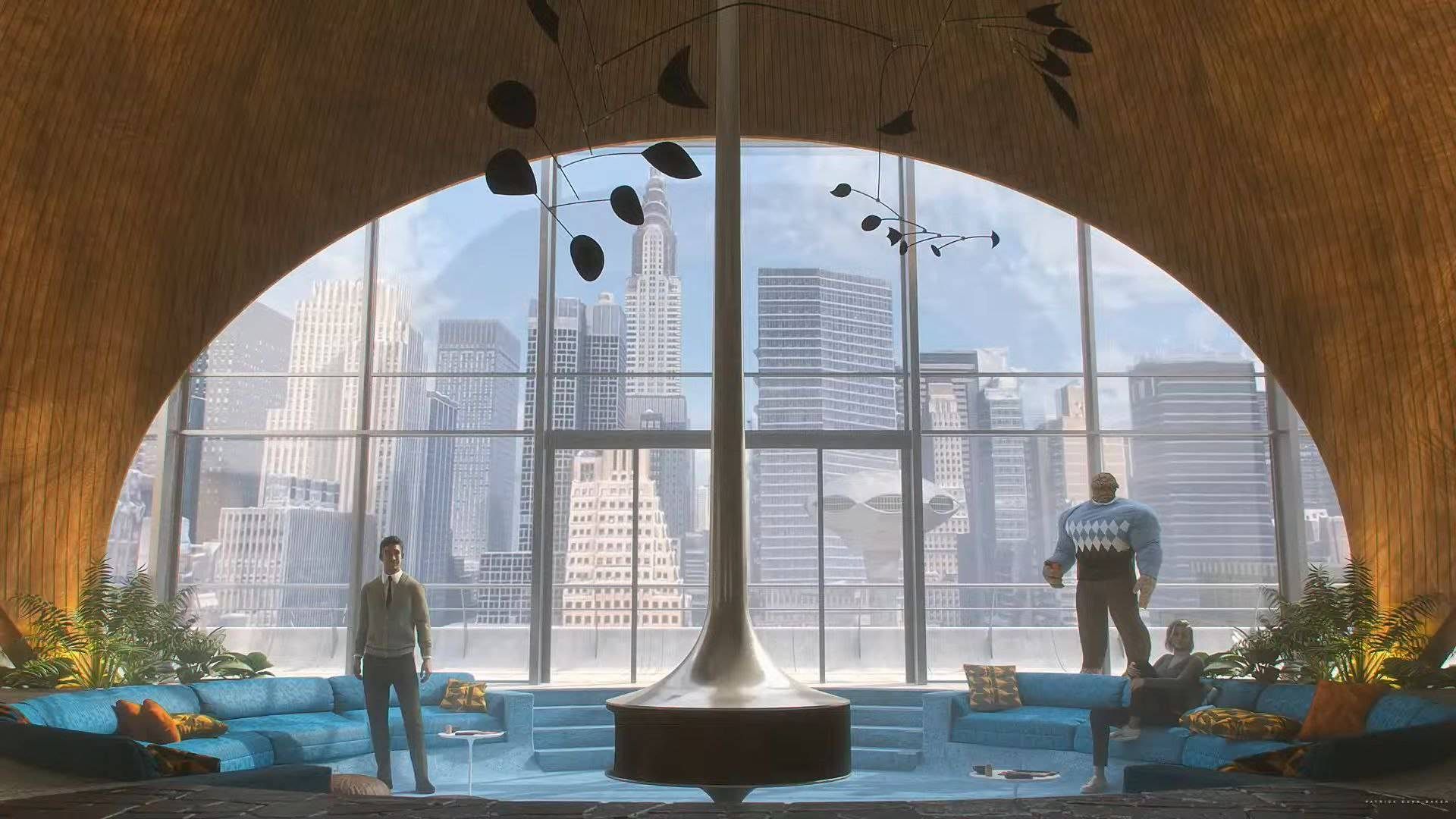 برج چهار شگفت‌انگیز در کانسپت آرت فیلم The Fantastic Four: First Steps