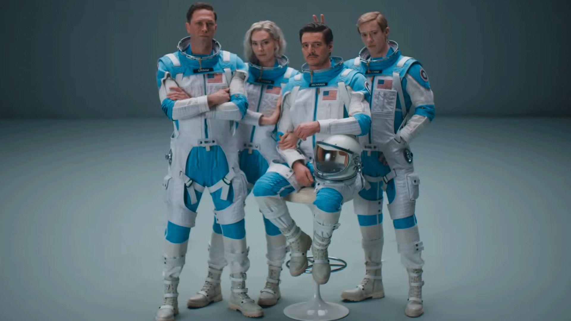 اعضای چهار شگفت انگیز پیش از پرتاب به فضا در فیلم The Fantastic Four: First Steps 