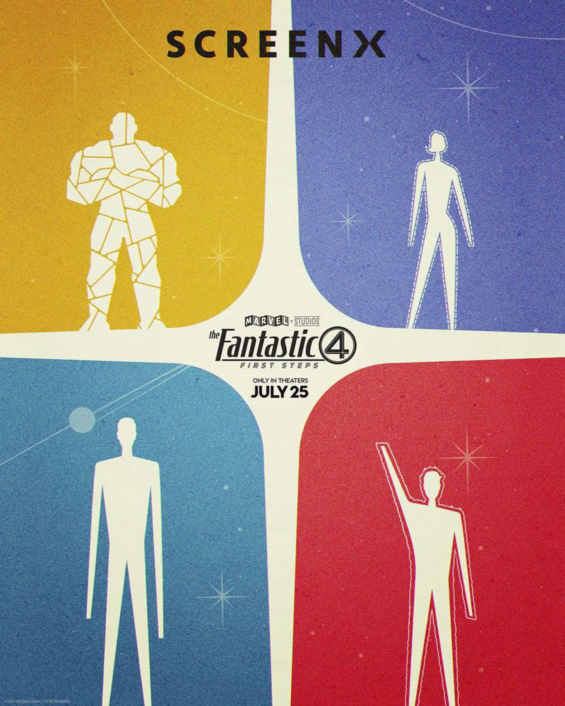 پوستر اسکرین ایکس فیلم The Fantastic Four: First Steps