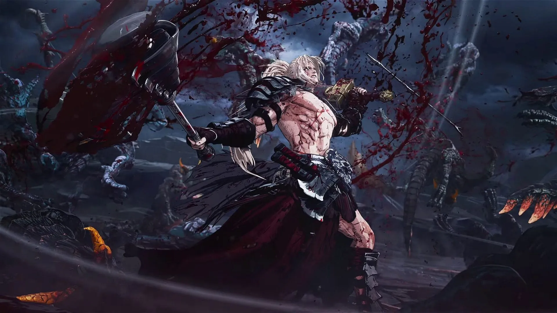 کشتار دشمنان توسط شخصیت اصلی بازی The First Berserker: Khazan