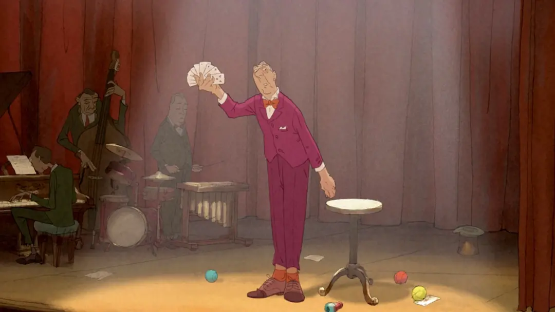 تاتمیت در حال اجرا در انیمیشن The Illusionist