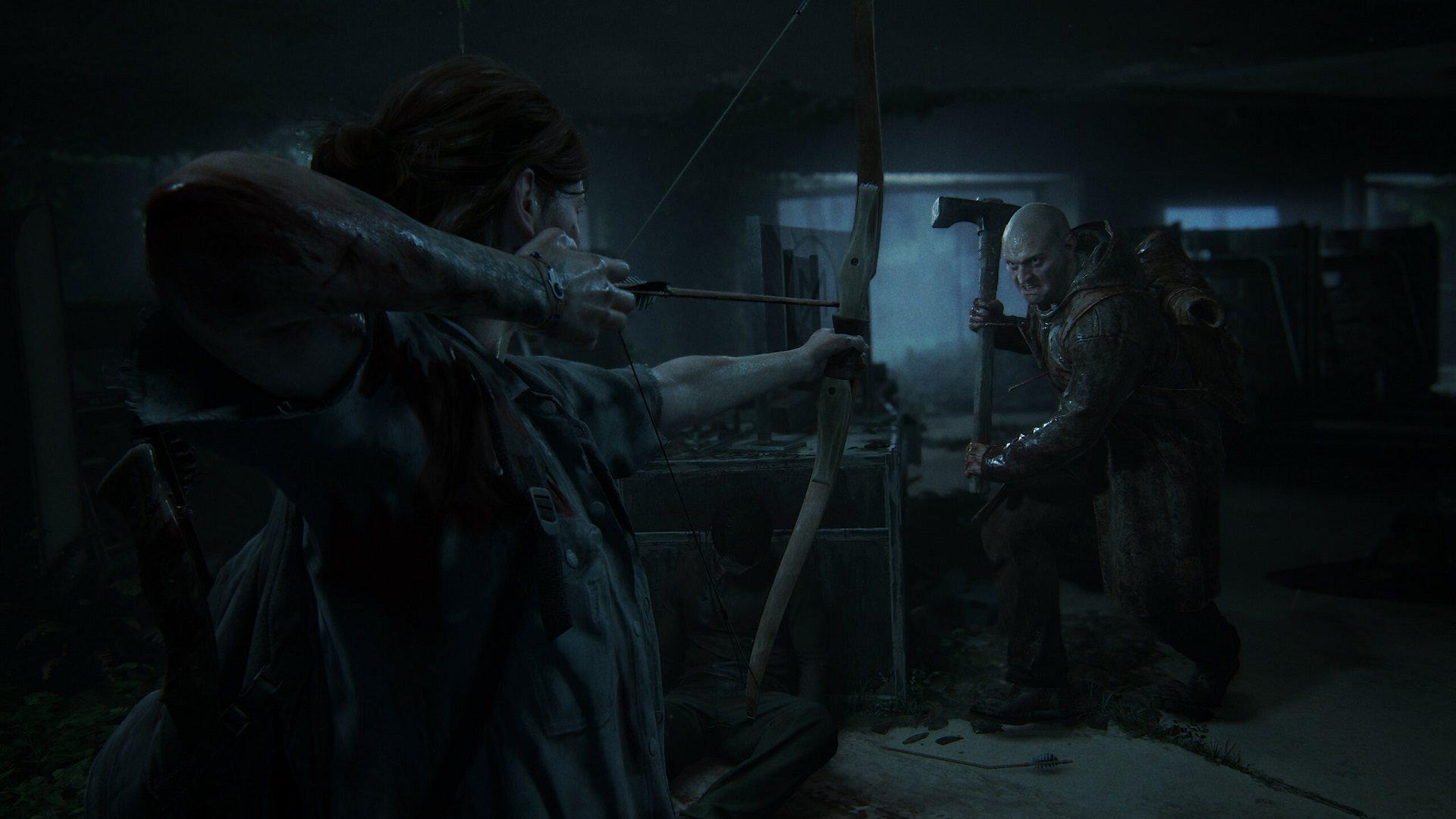نشانه گیری الی به سمت یک اسکار در بازی The Last of Us 2