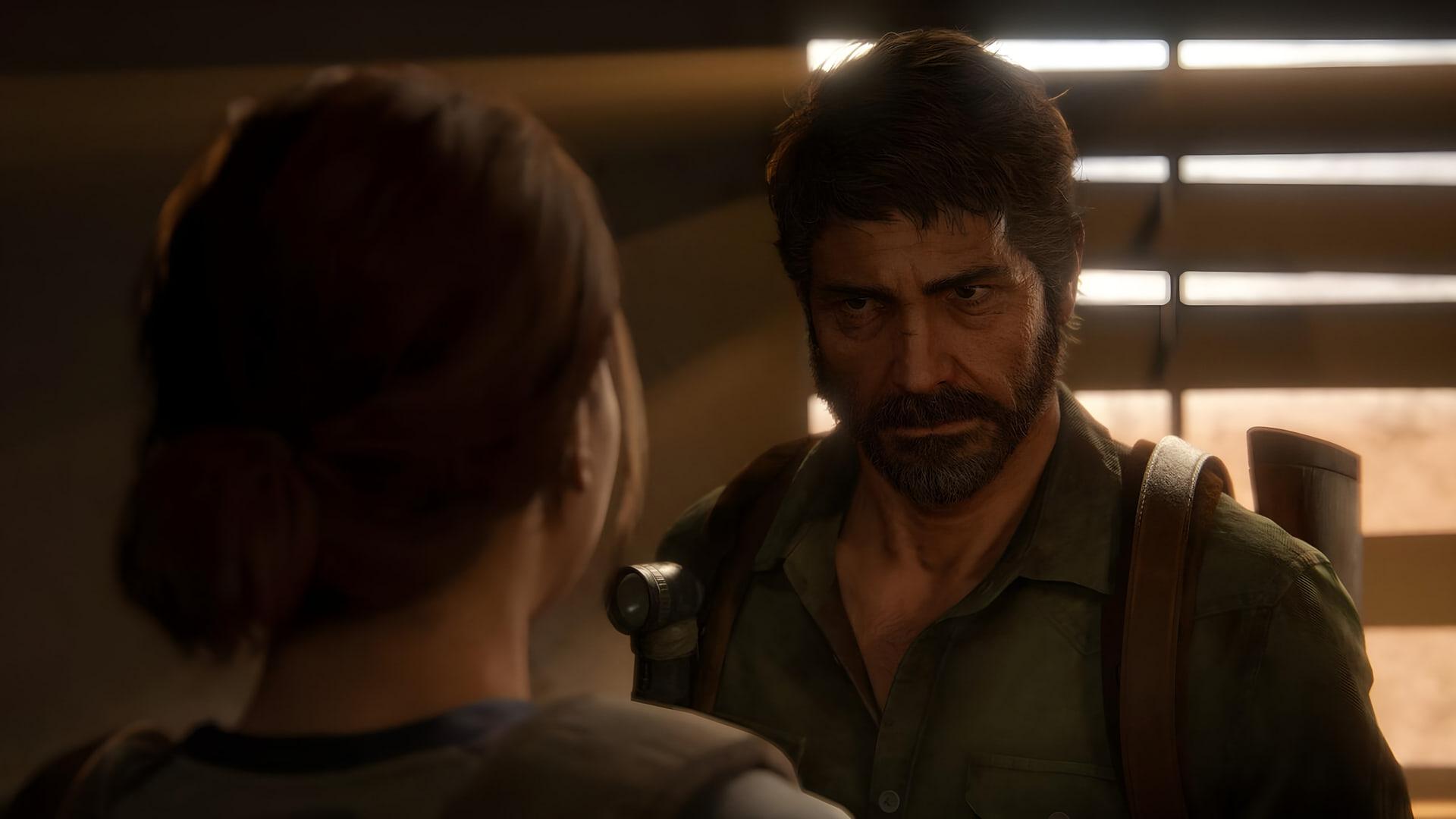جوئل (Joel) و الی (Ellie) در صحنه‌ای از بازی The Last of Us Part 2