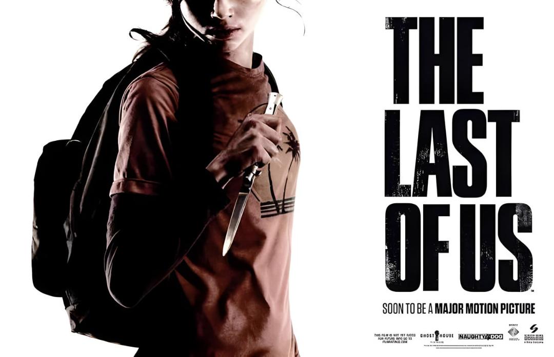 شخصیت الی در پوستر فیلم The Last of Us با کوله‌پشتی و چاقو