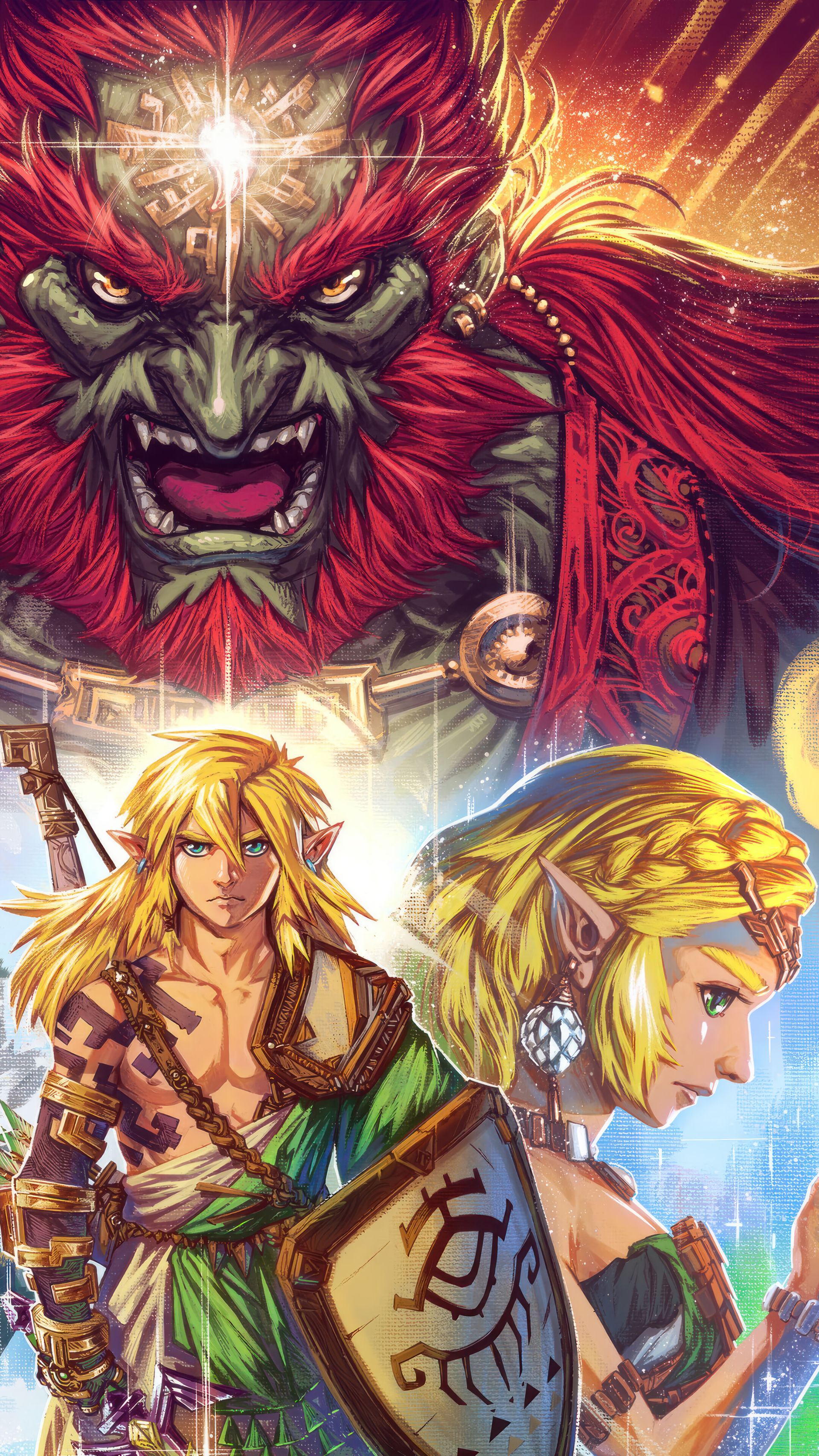 یک فن آرت زیبا و جذاب از شخصیت‌های بازی The Legend of Zelda: Tears of the Kingdom