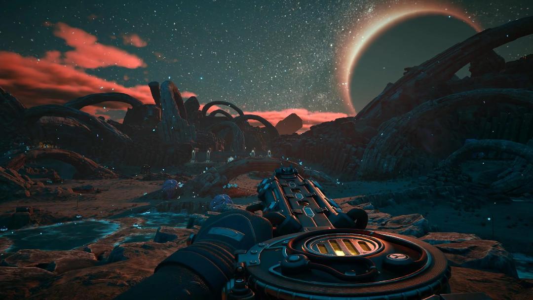 چشم‌انداز کهکشان پرستاره در بازی The Outer Worlds 2