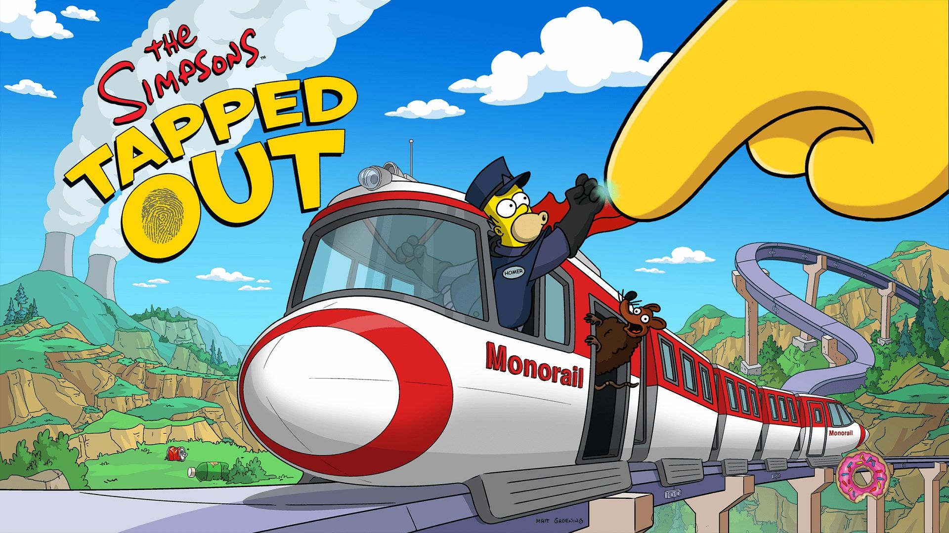 کنترل قطار در بازی The Simpsons: Tapped Out