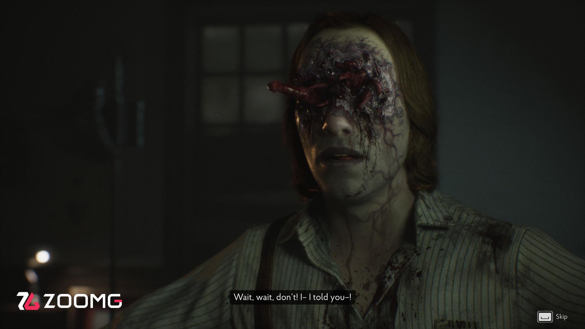 چهره مردی با آسیب شدید و خونریزی در بازی The Sinking City 2