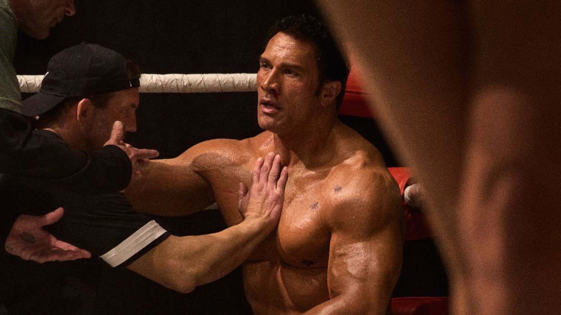راک در تایم استراحت فیلم The Smashing Machine