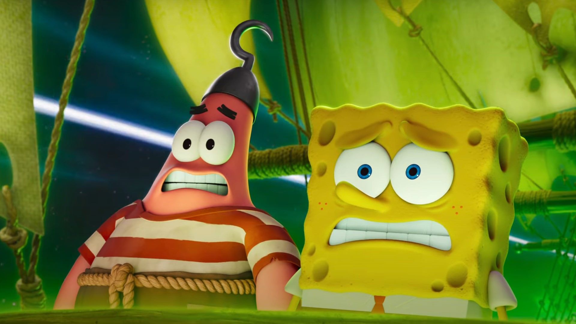 ترسیدن باب اسفنجی و پاتریک در انیمیشن The SpongeBob Movie: Search for Squarepants