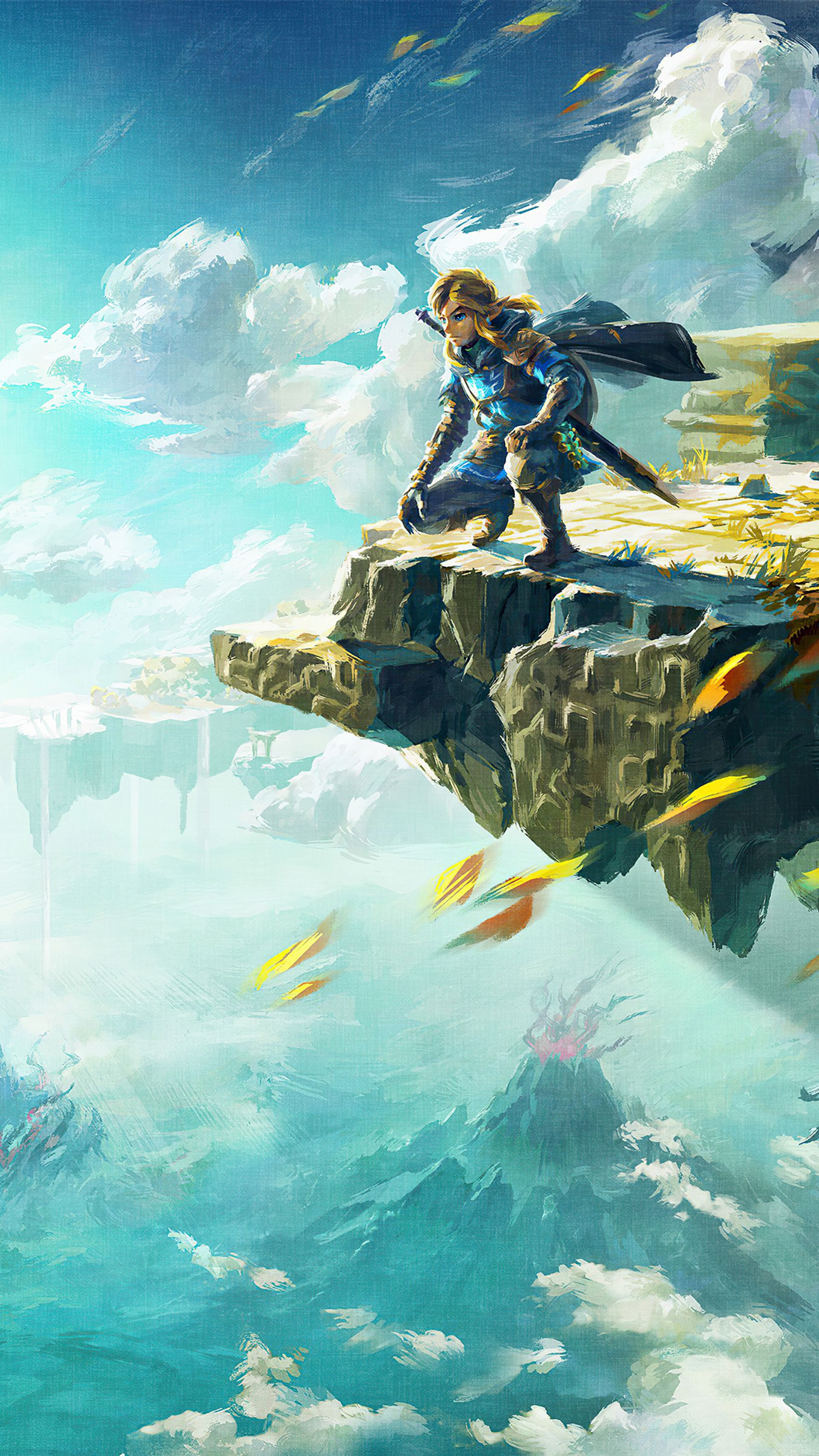 لینک (Link) در حال تماشای جهان وسیع بازی The Legend of Zelda: Tears of the Kingdom