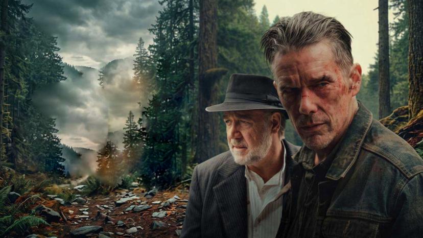 ایتن هاک (Ethan Hawke) و راسل کرو (Russell Crowe) در صحنه‌ای از فیلم وزن
