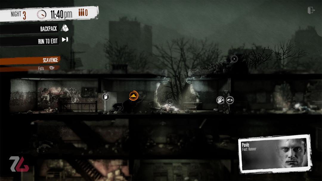 جمع آوری منابع در This War of Mine: Forget Celebrations