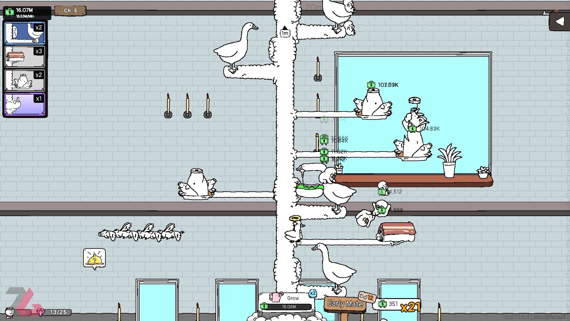 درختی پر از شاخه‌های خوکی در بازی Tingus Goose