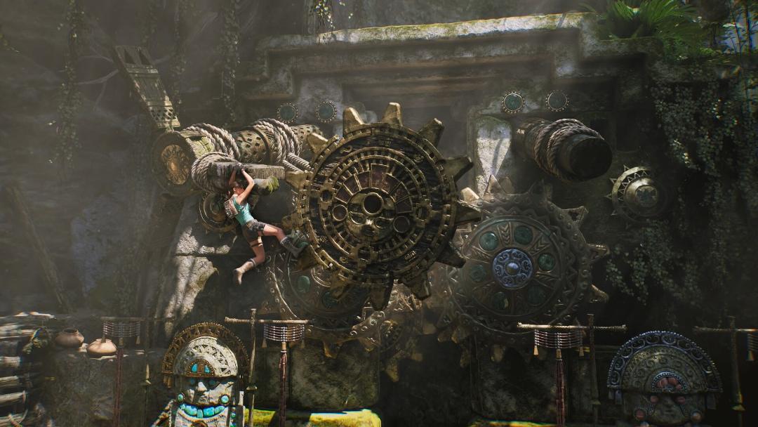 عبور لارا کرافت از موانع در بازی Tomb Raider: Legacy of Atlantis