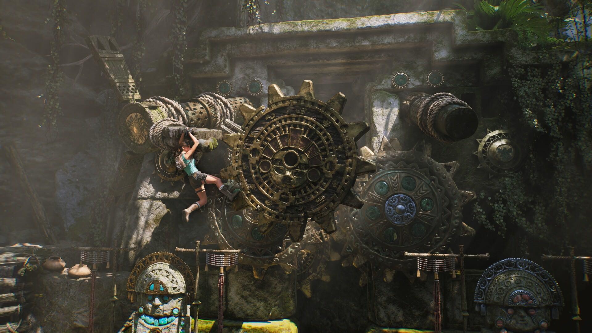 عبور لارا کرافت از موانع در بازی Tomb Raider: Legacy of Atlantis