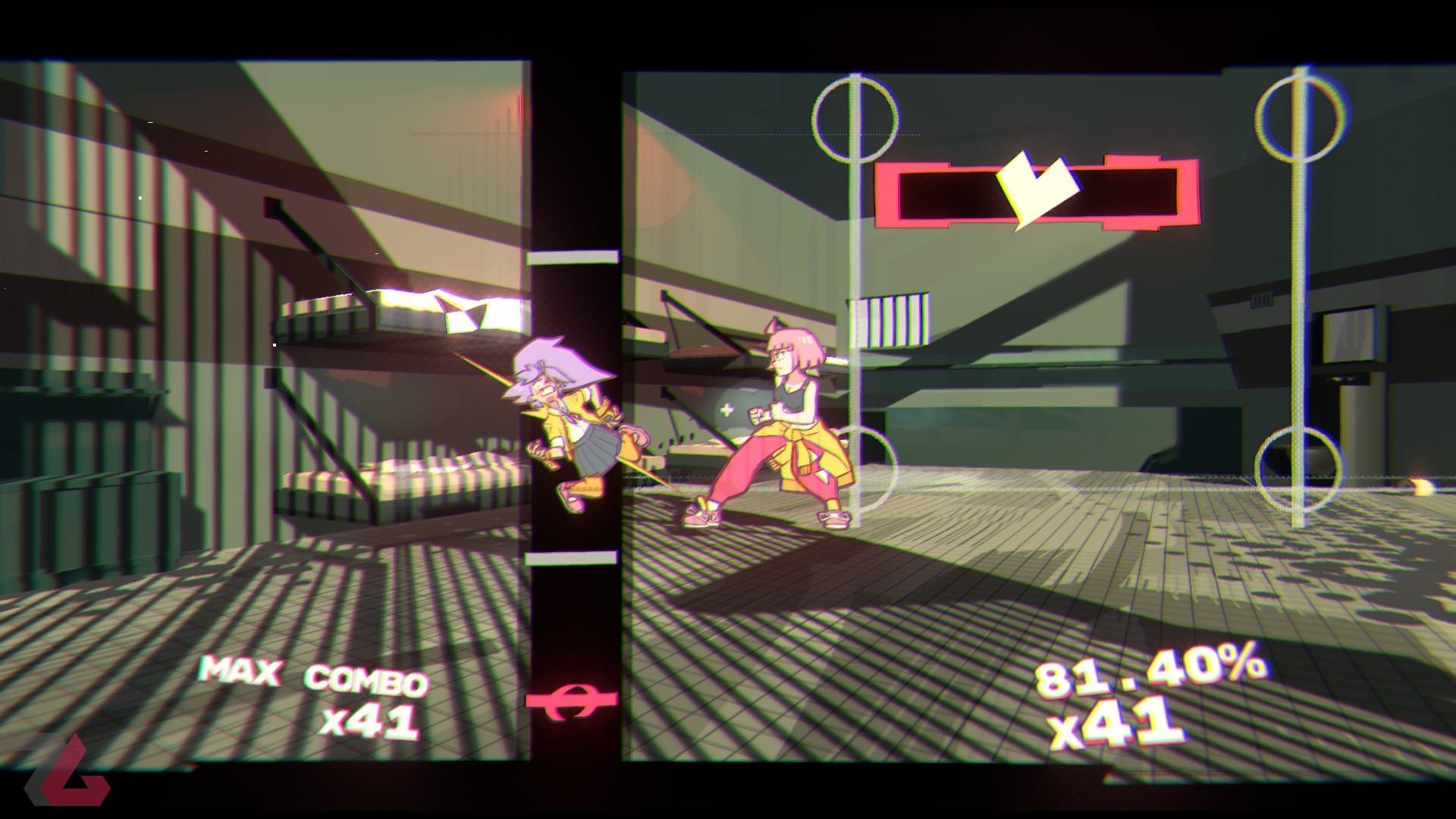 بیت در حال مبارزه با کلف در سلول زندان در بازی UNBEATABLE