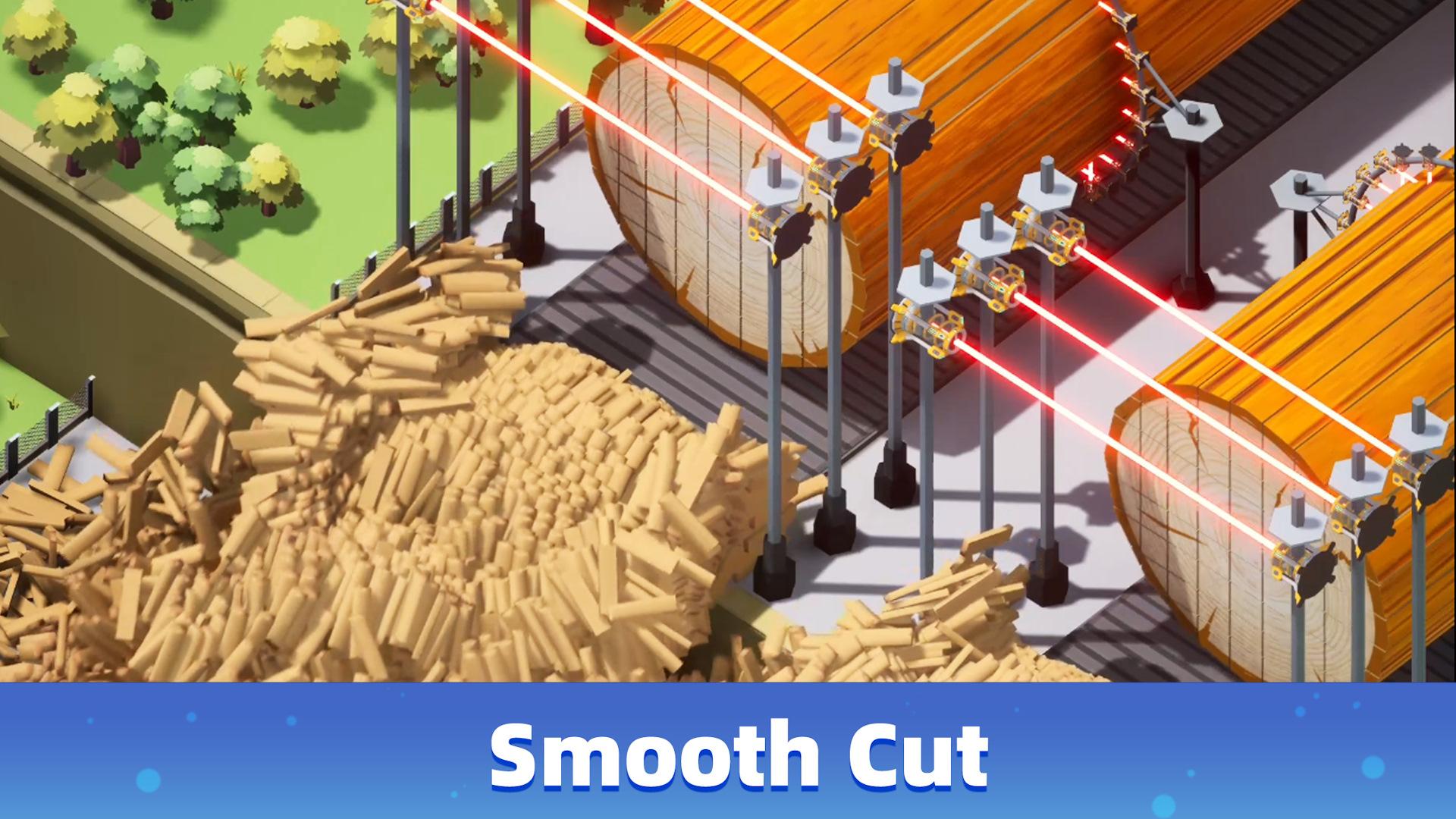 برش تنه درختان در بازی موبایل Army Tycoon : Idle Base