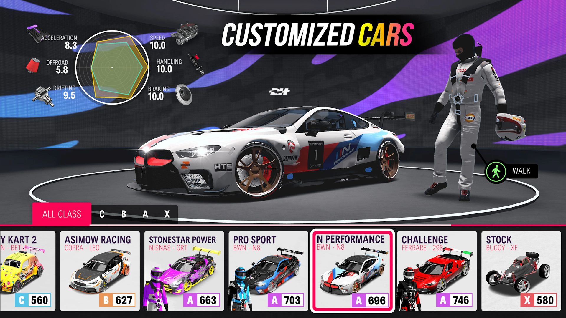 شخصی‌سازی ماشین‌ها در بازی موبایل Rally Horizon