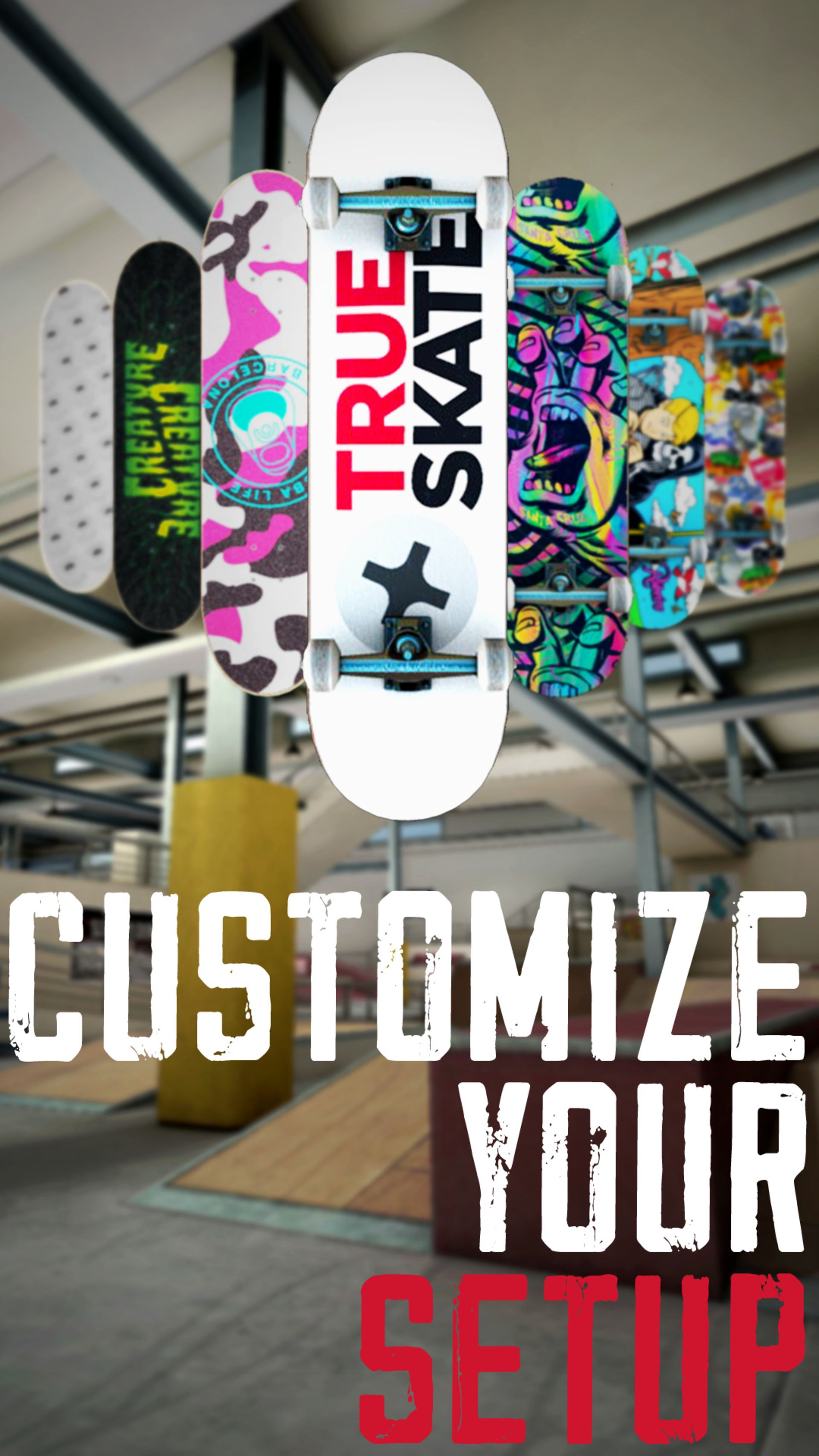 شخصی‌سازی اسکیت‌بردها در بازی موبایل True Skate