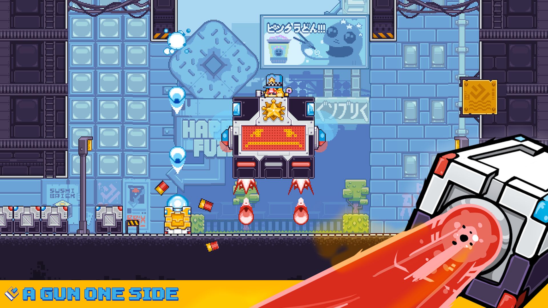 باس فایت مرحله برفی بازی Gunbrick: Reloaded