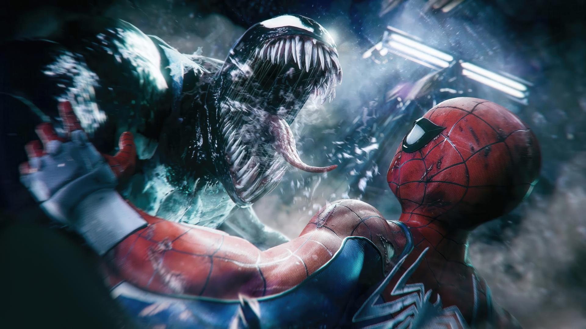 حمله ونوم (Venom) به مرد عنکبوتی در بازی Marvel's Spider-Man 2