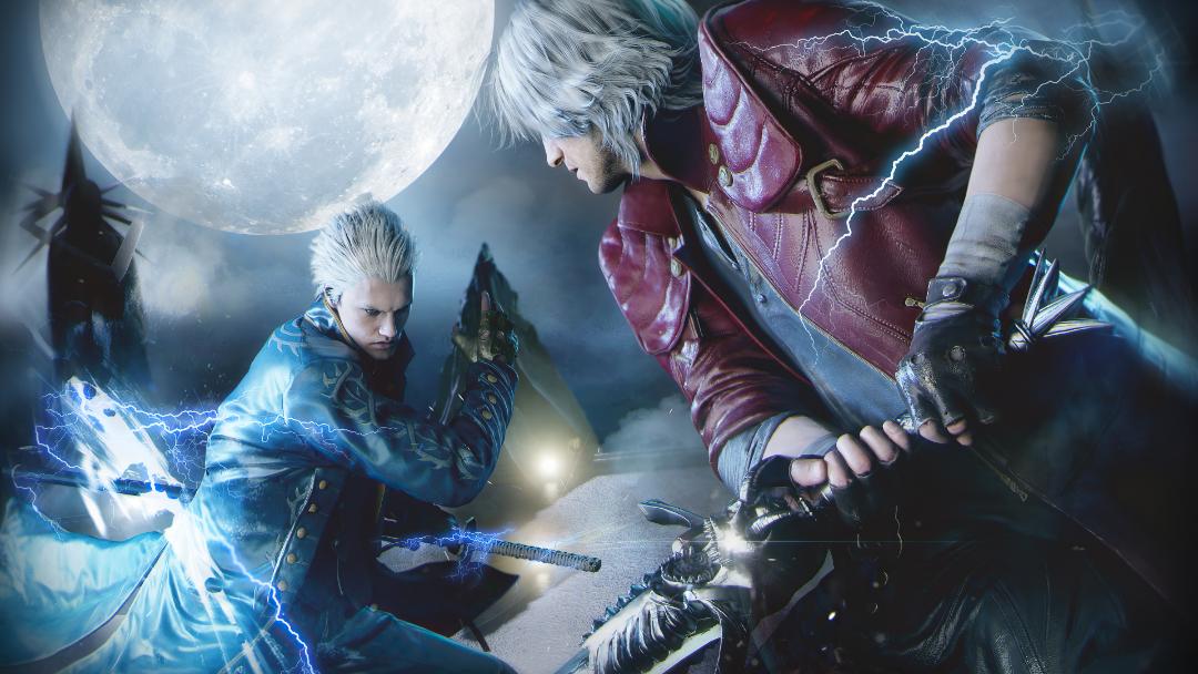 مبارزه دانته (Dante) و ورجیل (Vergil) در بازی Devil May Cry 5